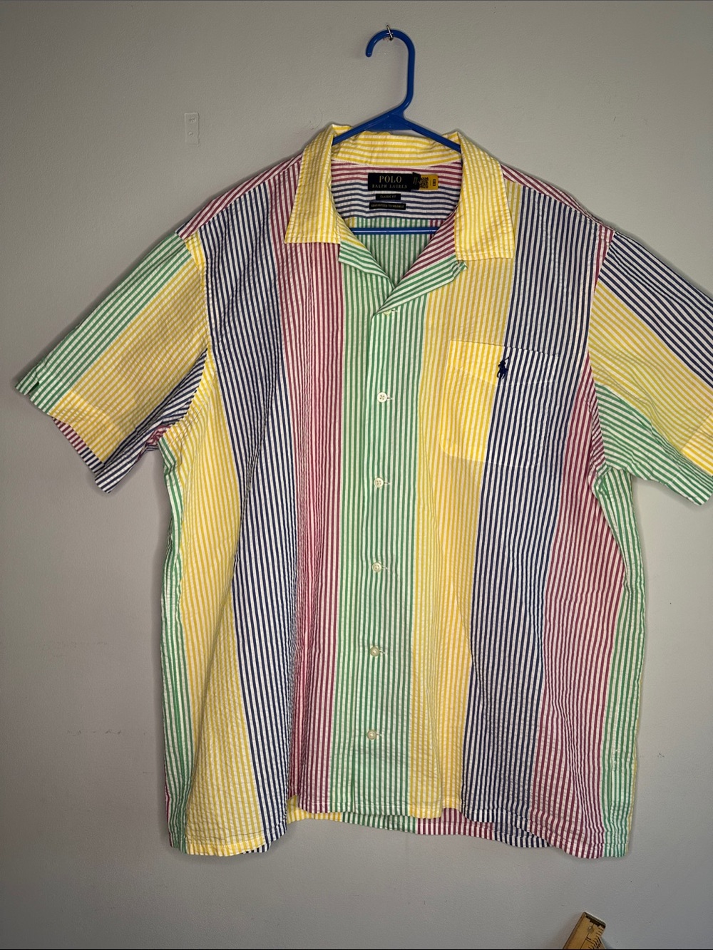 Polo by Ralph Lauren Multicolor Striped Seersucker Button-Down Shirt